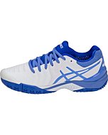 ASICS Women's Gel-Resolution 7 Tennis Shoes, 8.5, White/Blue Coast