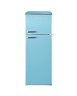 Galanz GLR12TBEEFR Refrigerator, Dual Door Fridge, Adjustable Electrical Thermostat Control with Top Mount Freezer Compartment, Retro Blue, 12.0 Cu Ft