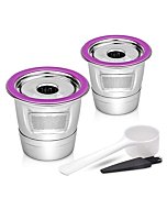 Stainless Steel Coffee Capsules Coffee Filters Cup Reusable Refillable Coffee Capsule Set for Keurig 2.0 1.0 Mini Plus