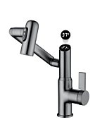 Smart temperature Bathroom Faucet,Single Handle Bathroom Faucet,Bathroom Sink Faucet,kitchen faucet taps (Matte grey)