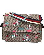 Gucci Supreme Mushroom Canvas Baby Diaper Changing Bag Italy Handbag New