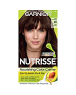 Garnier Hair Color Nutrisse Nourishing Creme, 40 Dark Brown (Dark Chocolate) Permanent Hair Dye, 1 Count (Packaging May Vary)