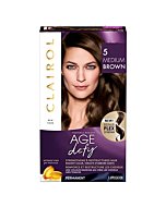 Clairol Age Defy Permanent Hair Dye, 5 Medium Brown Hair Color, Pack of 1