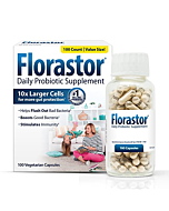 Florastor Daily Probiotic Supplement for Women and Men, Proven to Support Digestive Health, Saccharomyces Boulardii CNCM I-745 (100 Capsules)