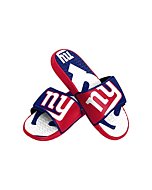 FOCO New York Giants NFL Mens Colorblock Big Logo Gel Slides - L