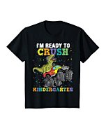 Kids I'm Ready To Crush Kindergarten Monster Truck Dinosaur Boys T-Shirt