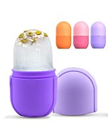 Mini Beauty Ice Face, Face Ice Roller, Reusable Ice Face Roller, Face Ice Holder Ice Roller for Face and Eye (Purple)