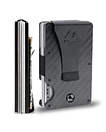 Mountain Voyage Minimalist Wallet for Men - Slim RFID Wallet I Scratch Resistant, Matte Carbon Fiber Credit Card Holder & Money Clip, Easily Removable Money & Cards, Mens Wallets