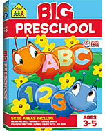 School Zone - Big Preschool Workbook - 320 Pages, Ages 3 to 5, Colors, Shapes, Numbers, Early Math, Alphabet, Pre-Writing, Phonics, Following Directions, and More (School Zone Big Workbook Series)