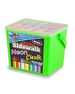 Regal Games Sidewalk Neon Chalk, 20 Count Chalk, Jumbo Chalk, Washable, Art Set