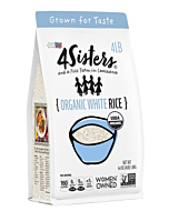 4 Sisters Long Grain White Rice - Organic - USA Grown - Sustainably Farmed - Farm to Table - Women Owned - 4lb