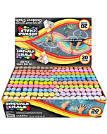 JOYIN 180 PCS Washable Sidewalk Chalks Set in 20 Colors Non-Toxic Jumbo Chalk for Outdoor Art Play, Painting on Chalkboard, Blackboard and Playground