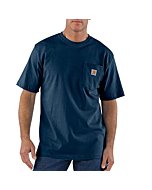 Carhartt Men's Loose Fit Heavyweight Short-Sleeve Pocket T-Shirt, Navy, X-Large