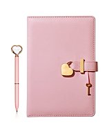 A5 Heart Shaped Lock Diary,Refillable Notebook,PU Leather Journal Travel Diary with Lock and Key,Personal Planner Secret Organizers Gift for Girls Women Daughter Wife