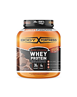 Body Fortress Super Advanced Whey Protein Powder, Chocolate, Immune Support (1), Vitamins C & D Plus Zinc, 3.9 lbs.