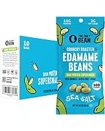 The Only Bean Crunchy Dry Roasted Edamame Snacks (Sea Salt), Keto Snack Food, High Protein (11g) Healthy Snacks, Asian Japanese Snack Gluten Free Lunch Vegan Food 100 Calorie Snack Pack, 0.9oz 10 Pack