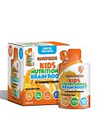 Kids Nutritional Brain Supplement- Boost Child Memory, Focus, Calmness- Support Brain, Immune, Vision, Heart Health- Omega Fish Oil DHA, Vitamin C, Turmeric, Resveratrol- Liquid Squeeze Pouch (1 Box)