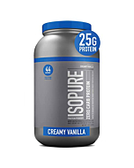 Isopure Creamy Vanilla Whey Isolate Protein Powder with Vitamin C & Zinc for Immune Support, 25g Protein, Zero Carb & Keto Friendly, 3 Pounds (Packaging May Vary)