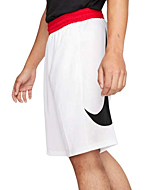 Nike HBR Men's Basketball Shorts (Medium, White/Black)