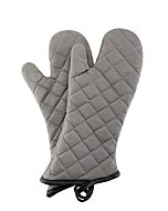 Oven Mitts 1 Pair of Quilted Terry Cloth Cotton Lining,Extra Long Professional Heat Resistant Kitchen Oven Gloves,16 Inch