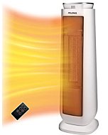 PELONIS PHTPU1501 Ceramic Tower 1500W Indoor Space Heater with Oscillation, Remote Control, Programmable Thermostat & 8H Timer, ECO Mode, Tip-Over Switch & Overheating Protection, White