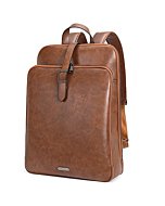 CLUCI Womens Backpack Purse Leather 15.6 Inch Laptop Travel Business Vintage Large Shoulder Bags Two-tone Brown