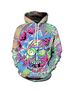 IRPONO Funny Cartoon Cosplay 3d Spoof Print Pullover Hoodie Classic Hoody Man/Women Style-02-X-Large