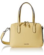 Calvin Klein Brenda Top Zip Satchel, Lemon