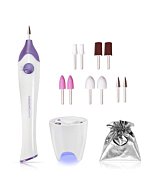 TOUCHBeauty Electric Nail File with 10pcs Nail e Drill Bits, Nail Polishing Device for Natural Fingers and Toes Care TB-1335 Purple