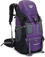 RuRu Monkey 50 Liter Hiking Backpack Daypack for Outdoor Camping Traveling (purple)