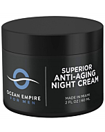 Superior Men's Anti Aging Face Moisturizer - Made in USA - Reduces Fine Lines, Wrinkles & Firms Skin| Anti-age Effect Facial Night Cream For Men with Retinol, Vitamin E, Hyaluronic Acid, & Green Tea 2oz