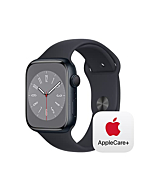 Apple Watch Series 8 [GPS 45mm] Smart Watch w/ Midnight Aluminum Case with Midnight Sport Band - M/L with AppleCare+ (2 Years)