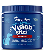 Zesty Paws Eye Supplement for Dogs - Vision Support with Lutein + Vitamin C & Astaxanthin Antioxidants - Dog Vitamins for Eyes + Fish Oil for Omega 3 EPA & DHA Fatty Acids for Senior Dogs - 90 Chews