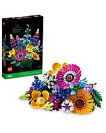 LEGO Icons Wildflower Bouquet Botanical Collection Building Set for Adults, Valentine Décor for Him or Her, Artificial Flowers with Poppies and Lavender, Unique Gift for Valentines Day, 10313