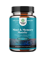 Mind and Memory Supplement for Brain Health - Nootropics Brain Support Supplement for Mental Focus Concentration and Performance - Brain Vitamins Blend for Cognitive Function Energy and Focus Support