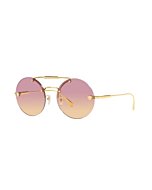 Versace Woman Sunglasses Gold Frame, Clear Orange Fuchsia Lenses, 56MM