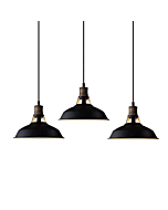 CLAXY Ecopower Industrial Metal Barn Pendant Light 3 Pack