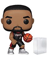 NBA: Blazers - Damian Lillard (Black Jersey) Funko Pop! Vinyl Figure (Bundled with Compatible Pop Box Protector Case)