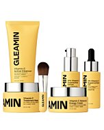 Gleam Dream Team - Complete Vitamin C Skincare Bundle: Includes Clay Mask, Serum, Facial Oil, Energy Cream, and Cleanser - Visible Reduces Dark Spots & Brightens, Hydrates & Evens Skin Tone - 15% Off