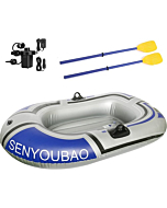 BESTHLS Inflatable Boat Float Raft for Swimming Pool and Lake Safe Comfortable for Adult with Air Pump 2 Oars