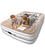 JOOFO Queen Air Mattress with Built-in Pump,Double Height 18-inch Inflatable Bed for Camping,Home and Travel-Queen Size