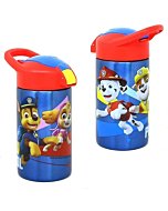 [2-Pack] Paw Patrol 15.5oz Stainless Steel Vector Water Bottle, BPA-free, Blue/Red