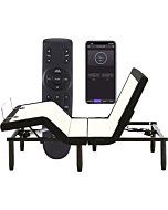 Pro Queen Adjustable Bed Frame,Applied Sleep Adjustable Bed Base with Back&Leg Massage /Wireless Remote&Bluetooth APP /Under Lighting/ USB Ports/Head&Foot Incline/Anti Snore/Easy Assembly