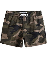 maamgic Boys Swim Trunks Toddler Swim Shorts Little Boys Bathing Suit Swimsuit Toddler Boy Swimwear Camo-Green