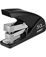 Stapler for Desk, 50 Sheet Effortless Stapler, Desktop Stapler Staple with One Finger, Portable Handheld Ergonomic Stapler Heavy Duty, Built-in Staple Remover, Space Save Size, Good for Home & Office