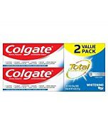 Colgate Total Whitening Toothpaste with Stannous Fluoride and Zinc, Sensitivity Relief and Cavity Protection Mint, 9.6 Ounce (Pack of 2)