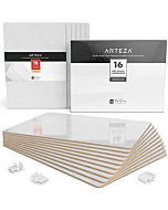 Arteza Dry Erase White Board 9x12 Inch, Bulk Set of 16 Lapboards, Double Sided Dry Erase Whiteboards, Office Supplies for Teachers, Students, Home and Office Work