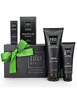 Tiege Hanley Men's Skin Care Gift Set | 4 Products | Face Wash, Moisturizer w SFP, Lip Balm w SPF and a Bonus Travel Size Lightly Exfoliating Bar Soap | Uncomplicated Skin Care Routine