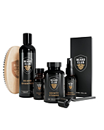 The Beard Club Advanced Beard Growth Kit - Derma Roller, Beard Growth Oil, Beard Growth Vitamins & Growth Vitamin Spray, Beard Shampoo and Beard Brush