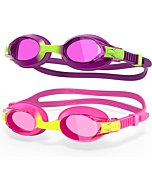 Findway Kids Swim Goggles, 2 Pack Kids Swimming Goggles Anti-fog No Leaking Girls Boys for Age 3-10